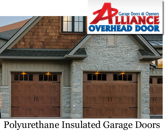 Polyurethane Insulated Faux Wood Modern garage Door