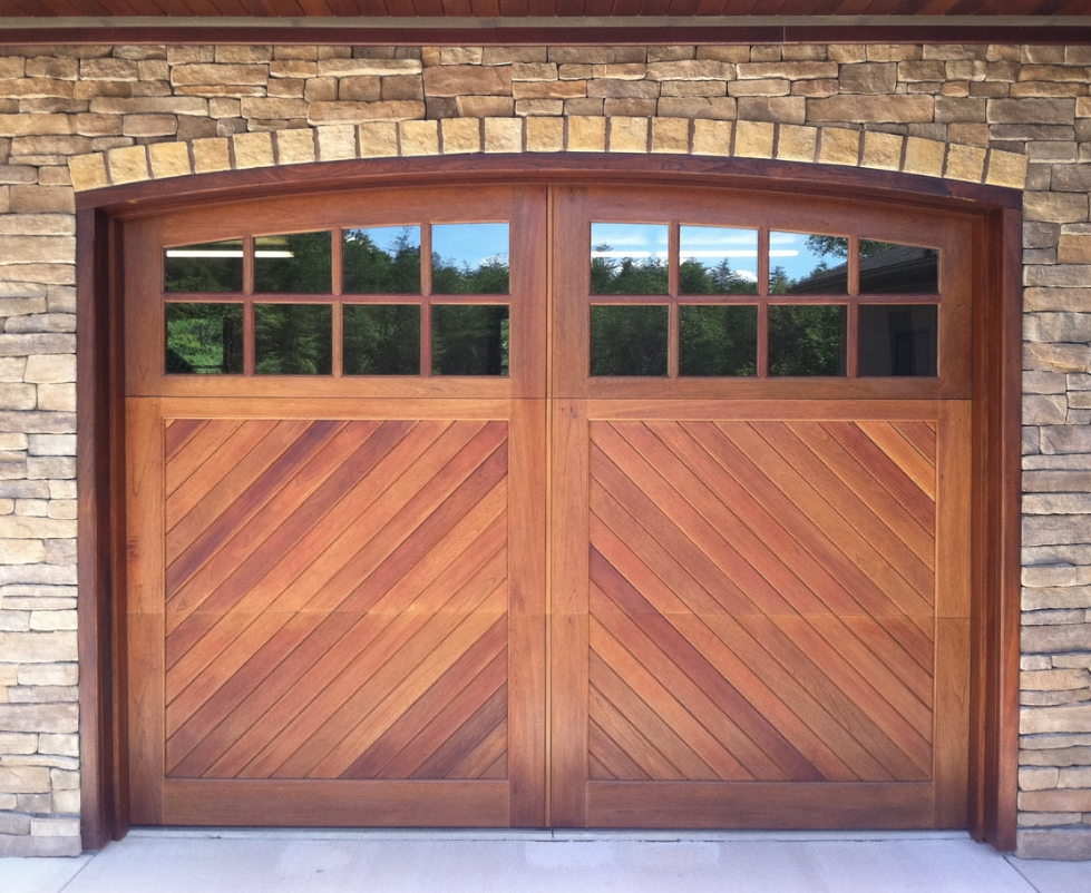 Buy new wood garage door Texas